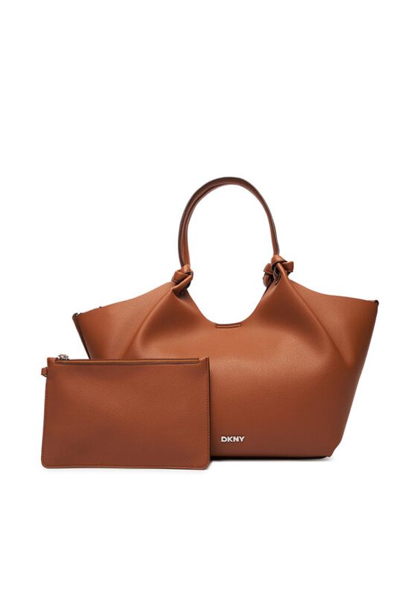 DKNY Torebka R42BAE49 Brązowy. Kolor: brązowy. Materiał: skórzane