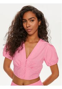 Vero Moda Bluzka Charlotte 10303653 Różowy Regular Fit. Kolor: różowy. Materiał: bawełna #6