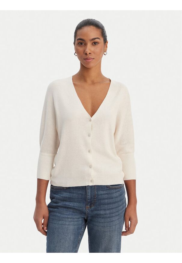 Morgan Kardigan 251-MBATSI Écru Slim Fit. Materiał: syntetyk