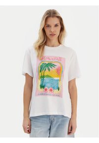 Roxy T-Shirt ERJZT05899 Biały Regular Fit. Kolor: biały. Materiał: bawełna #1