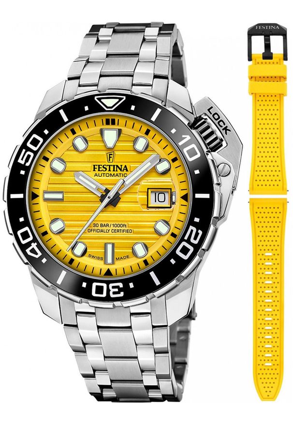 Zegarek męski Festina F20043-1 srebrny. Kolor: srebrny