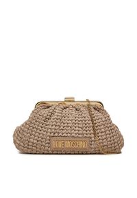 Love Moschino - LOVE MOSCHINO Torebka JC4241PP0IKB110A Beżowy. Kolor: beżowy. Materiał: skórzane