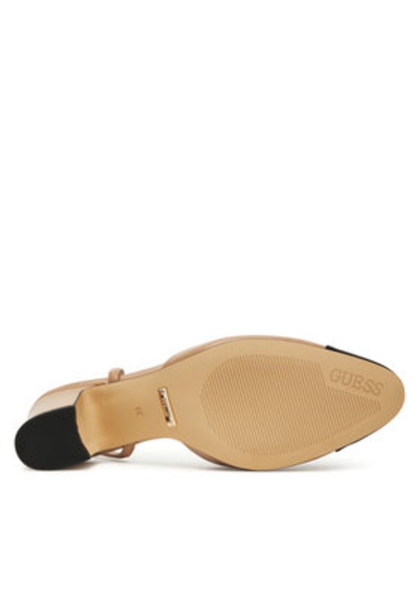 Guess Czółenka FLTLOI LEA05 Beżowy. Kolor: beżowy. Materiał: skóra