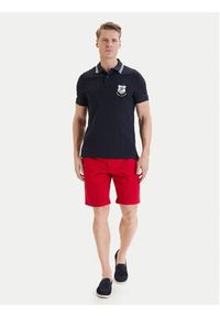 TOMMY HILFIGER - Tommy Hilfiger Polo Badge MW0MW43061 Granatowy Regular Fit. Typ kołnierza: polo. Kolor: niebieski. Materiał: bawełna #4