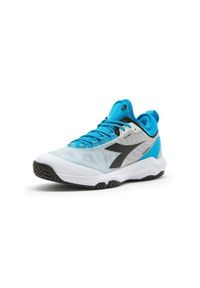 Buty tenisowe męskie Diadora Speed Blueshield Fly 3 + AG. Kolor: biały, wielokolorowy, niebieski, czarny. Sport: tenis