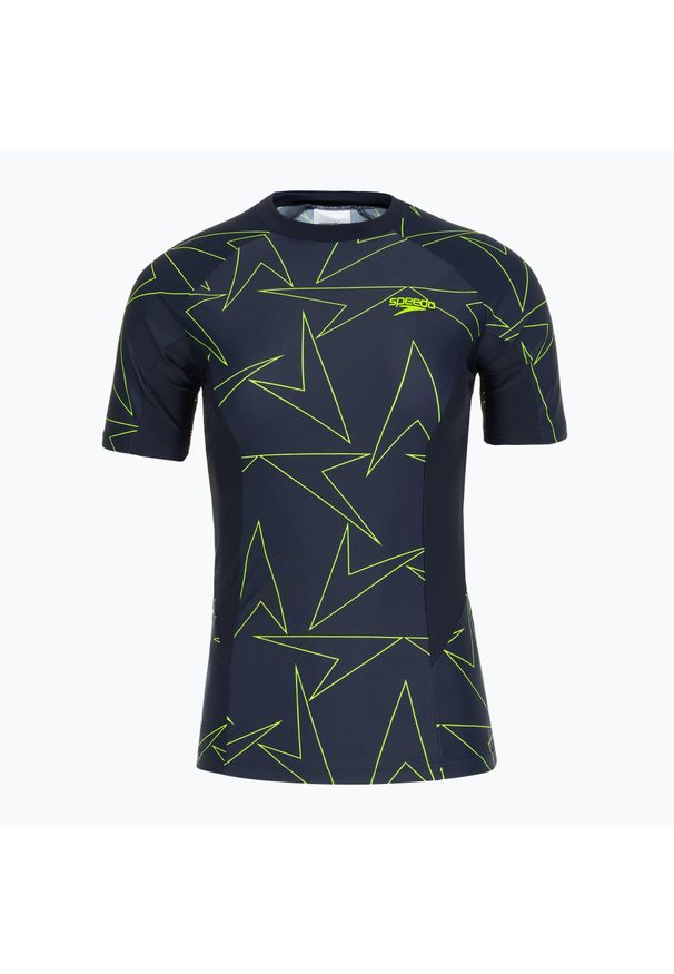 Koszulka do pływania damska Speedo Boomstar Allover Rash Top. Kolor: niebieski