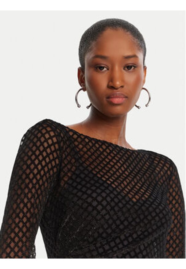 Patrizia Pepe Sukienka koktajlowa 8A1579 A638 Czarny Regular Fit. Kolor: czarny. Materiał: syntetyk. Styl: wizytowy