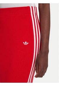 Adidas - adidas Spódnica ołówkowa adicolor Knit 3-Stripes JW2660 Czerwony Regular Fit. Kolor: czerwony. Materiał: wiskoza #7
