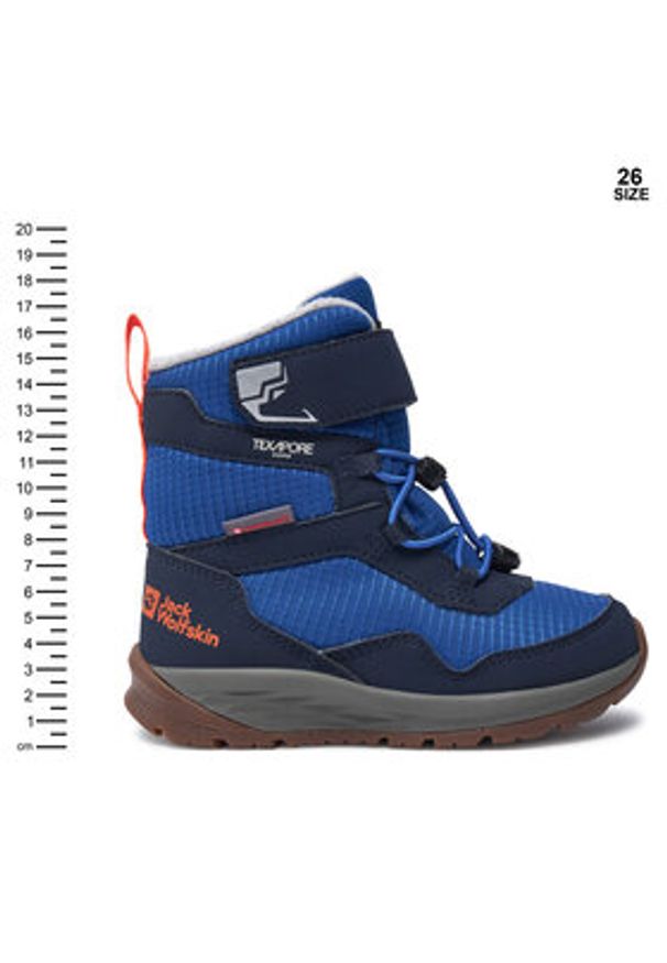 Jack Wolfskin Śniegowce Polar Bear-B Texapore High Vc K A62145 Niebieski. Kolor: niebieski. Materiał: materiał