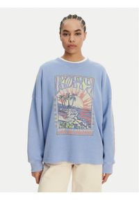 Roxy Bluza ERJKT04276 Niebieski Relaxed Fit. Kolor: niebieski. Materiał: bawełna, syntetyk #1