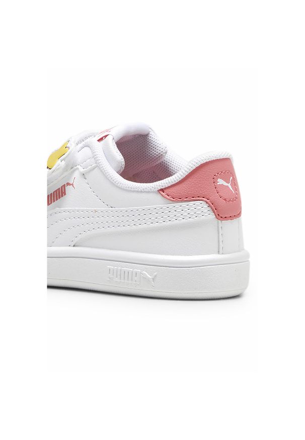 Puma - Niemowlęce sneakersy PUMA Smash 3.0 Badges PUMA White Passionfruit Pink. Kolor: biały, różowy, wielokolorowy