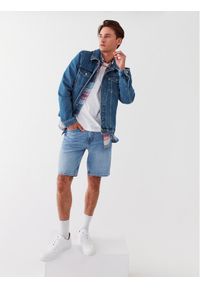 TOMMY HILFIGER - Tommy Hilfiger Szorty jeansowe Brooklyn MW0MW31089 Niebieski Regular Fit. Kolor: niebieski. Materiał: bawełna