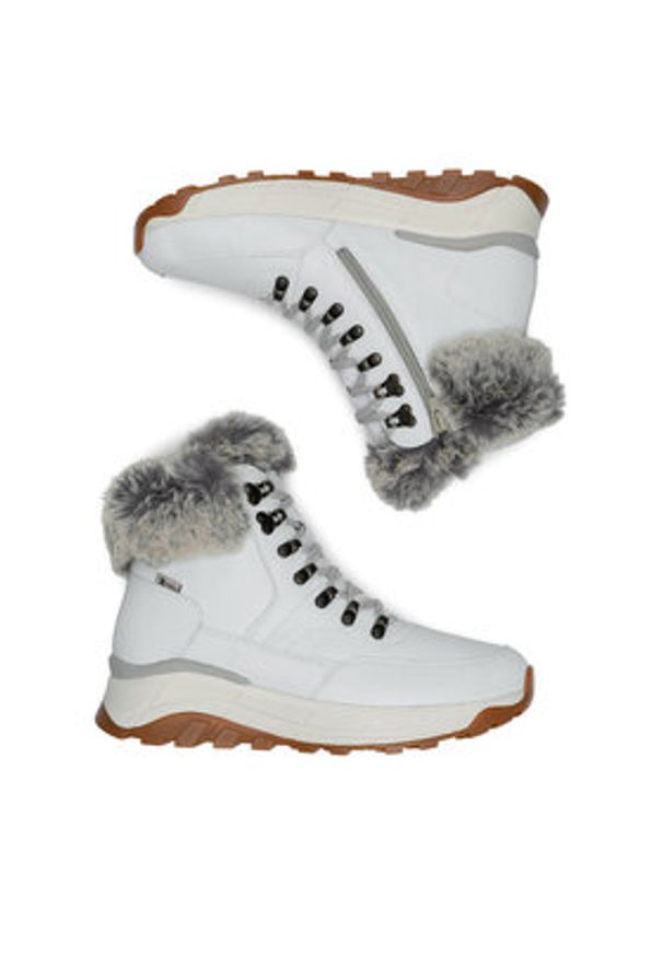 Rieker Revolution Lifestyle Trzewiki W0063-80 Biały. Kolor: biały. Materiał: skóra