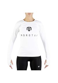 MOROTAI - Koszulka treningowa damska Morotai Premium Brand Londgsleeve. Kolor: biały. Materiał: elastan, bawełna. Długość rękawa: długi rękaw. Styl: sportowy #1