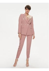 Maryley Spodnie materiałowe 24EB52Z/43BH Różowy Regular Fit. Kolor: różowy. Materiał: syntetyk #2