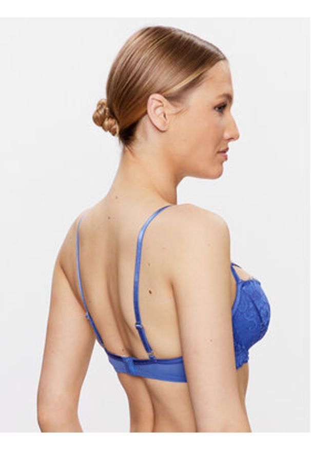 Hunkemöller Biustonosz z fiszbiną Lidia 201168 Niebieski. Kolor: niebieski. Materiał: syntetyk