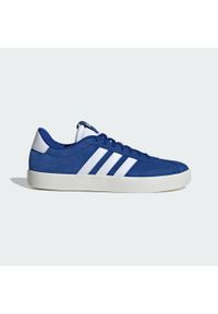 Adidas - Buty VL Court 3.0. Kolor: biały, niebieski, wielokolorowy. Materiał: skóra