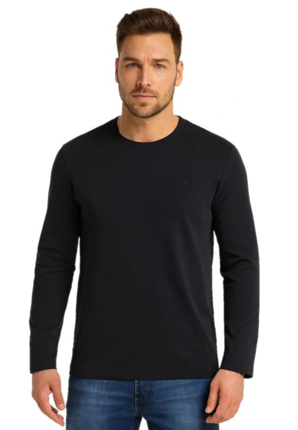 Męski Longsleeve Mustang Style Arlington Jet Black 1016874 4188. Długość rękawa: długi rękaw