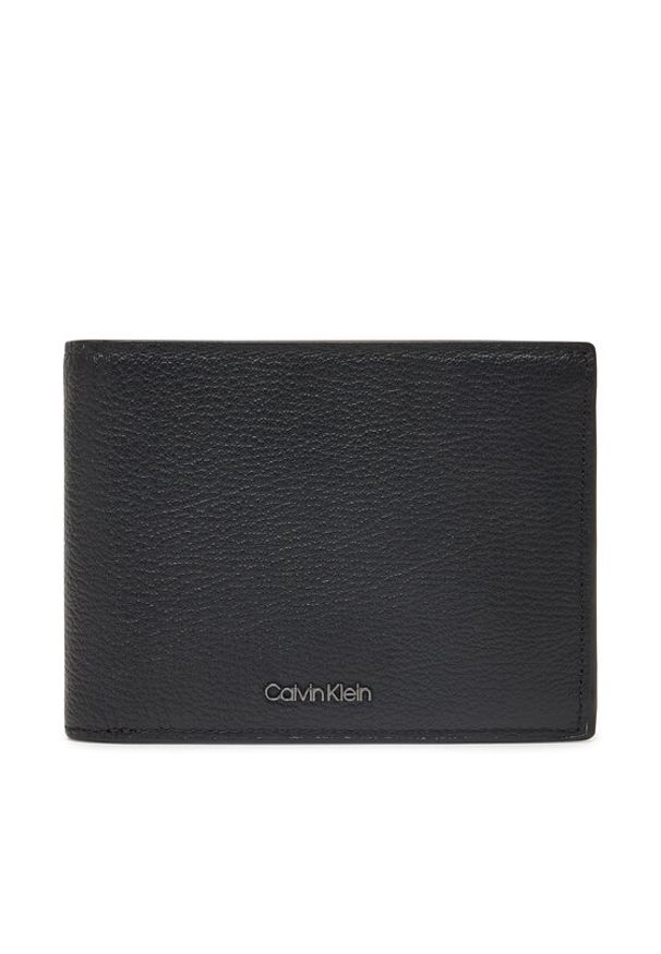 Calvin Klein Portfel męski Modern Bus Trifold 10Cc W/Coin K50K512926 Czarny. Kolor: czarny. Materiał: skóra