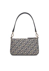 TOMMY HILFIGER - Tommy Hilfiger Torebka Th Jacquard Shoulder Pouch AW0AW17828 Granatowy. Kolor: niebieski