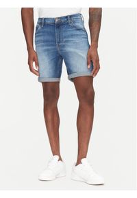 Lee Szorty jeansowe Rider 112363925 Niebieski Slim Fit. Kolor: niebieski. Materiał: bawełna