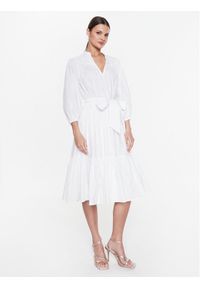 Lauren Ralph Lauren Sukienka codzienna 250889364001 Biały Regular Fit. Okazja: na co dzień. Kolor: biały. Materiał: bawełna. Typ sukienki: proste. Styl: casual #1