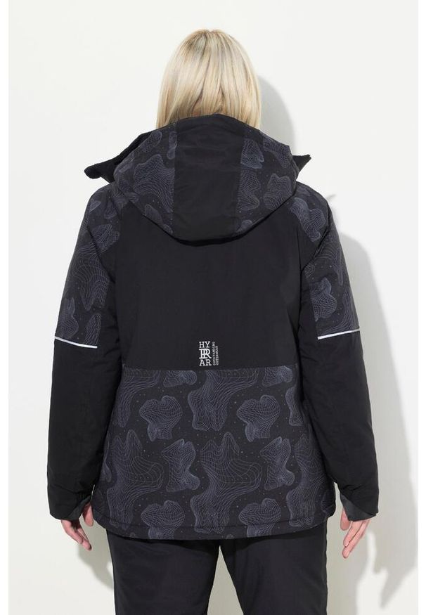 ULLA POPKEN - Damskie Kurtka sportowa HYPRAR wodoodporna osłona przeciwśnieżna kaptur. Kolekcja: plus size. Kolor: czarny. Materiał: poliester, materiał. Sezon: zima. Sport: narciarstwo