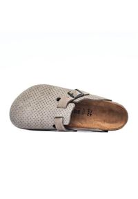 Buty do chodzenia męskie Birkenstock Boston. Kolor: wielokolorowy, szary. Materiał: skóra. Szerokość cholewki: normalna. Sport: turystyka piesza