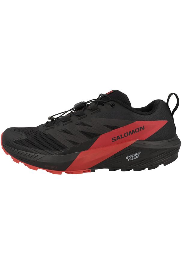 salomon - Obuwie Sportowe Męskie Góra Salomon Sense Ride 5 Czerwony. Kolor: czarny. Materiał: materiał, syntetyk, tkanina. Szerokość cholewki: normalna