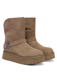 Guess Śniegowce FLFDOL ESU10 Zielony. Kolor: zielony. Materiał: materiał