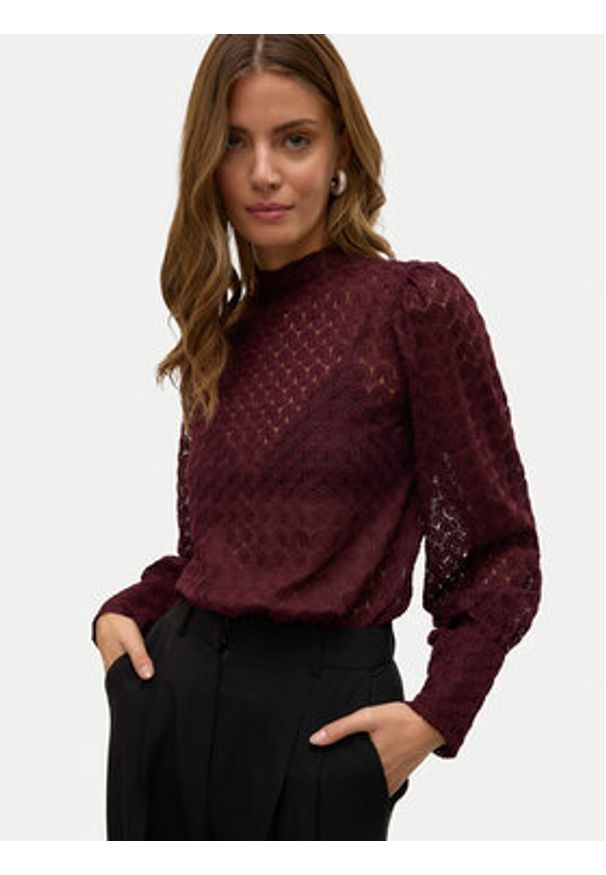 Vero Moda Bluzka Becca 10302894 Fioletowy Regular Fit. Kolor: fioletowy. Materiał: syntetyk