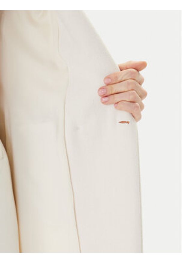 Maryley Płaszcz przejściowy 25IB807/01PA Écru Regular Fit. Kolor: kremowy. Materiał: syntetyk