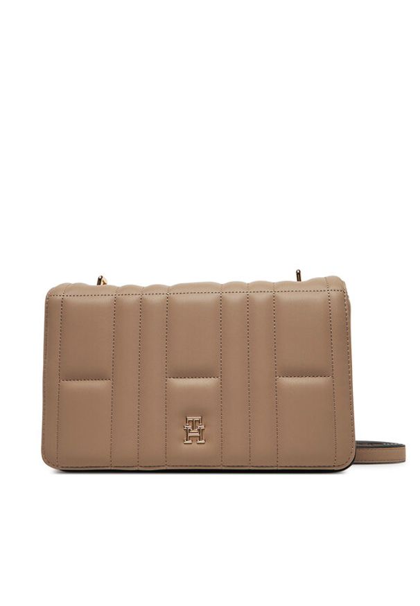 TOMMY HILFIGER - Tommy Hilfiger Torebka AW0AW17454 Beżowy. Kolor: beżowy. Materiał: skórzane
