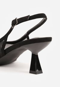 Born2be - Czarne Transparentne Sandały Vices na Kaczuszce Bez Pięty Ateletia. Okazja: na co dzień, na imprezę. Zapięcie: sprzączka. Kolor: czarny. Sezon: lato. Obcas: na szpilce. Styl: casual, elegancki #6