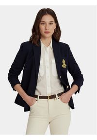 Lauren Ralph Lauren Marynarka 200797305005 Granatowy Slim Fit. Kolor: niebieski. Materiał: bawełna