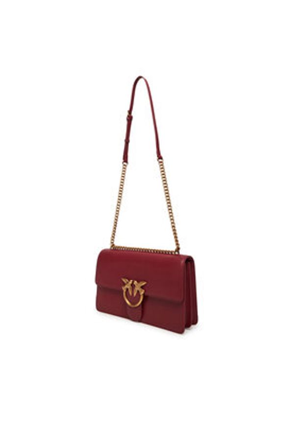 Pinko - PINKO Torebka Love One Classic Dc PE 25 PCPL 100941 A0F1 Bordowy. Kolor: czerwony. Materiał: skórzane