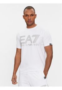 EA7 Emporio Armani T-Shirt 3DPT37 PJMUZ 1100 Biały Regular Fit. Kolor: biały. Materiał: bawełna #1