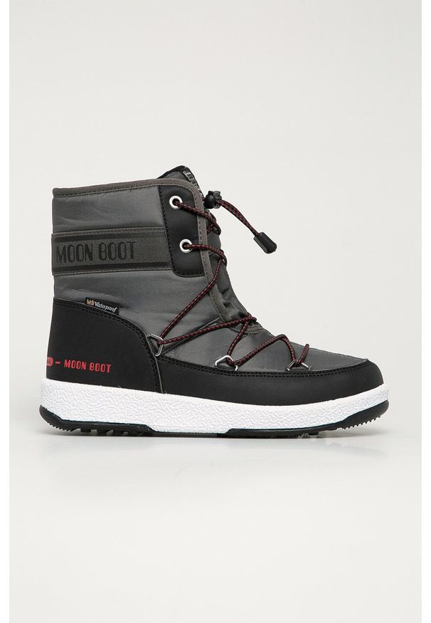 Moon Boot - Śniegowce. Nosek buta: okrągły. Zapięcie: sznurówki. Kolor: szary