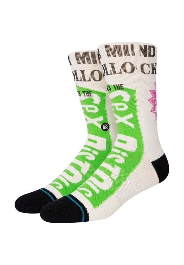 Skarpety Stance Bollocks białe L unisex. Kolor: biały. Materiał: bawełna. Sport: fitness