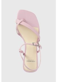 vagabond - Vagabond sandały skórzane LUISA kolor różowy. Zapięcie: klamry. Kolor: różowy. Materiał: skóra. Wzór: gładki. Obcas: na obcasie. Wysokość obcasa: średni