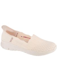 skechers - Buty sportowe Sneakersy damskie, Slip-ins: Seager - Believe It. Kolor: beżowy. Sport: turystyka piesza