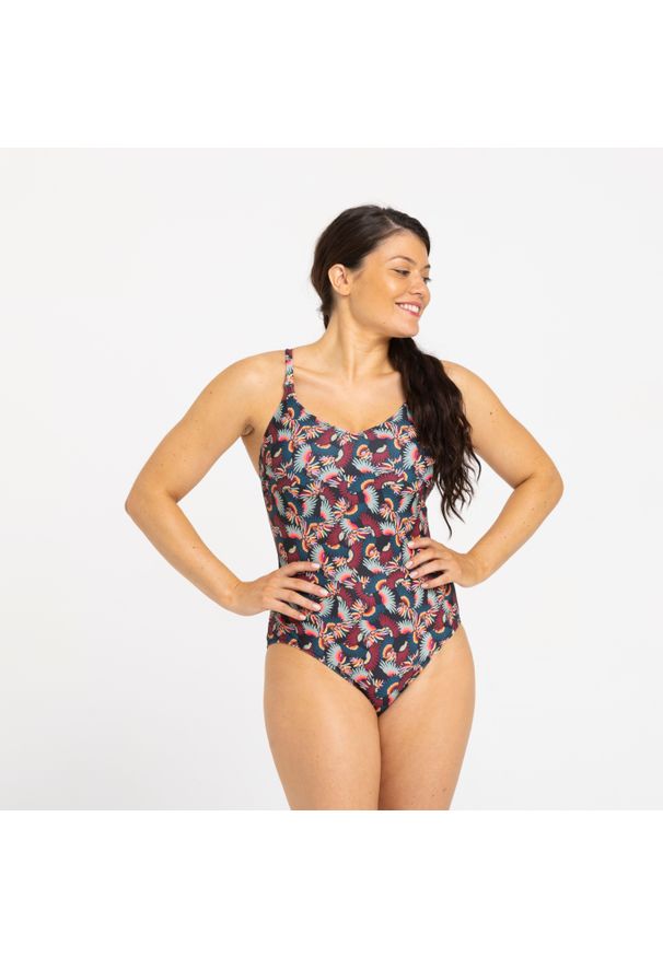 Decathlon - Strój jednoczęściowy kąpielowy damski Nabaiji Lila Lt Ara. Kolor: czarny