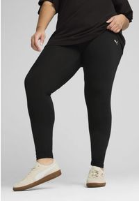 Puma - Damskie legginsy z wysokim stanem ESS PUMA Black. Stan: podwyższony. Kolor: czarny