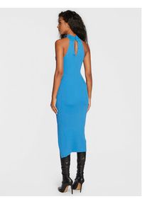 Gina Tricot Sukienka dzianinowa Mona 17473 Niebieski Slim Fit. Kolor: niebieski. Materiał: syntetyk, wiskoza