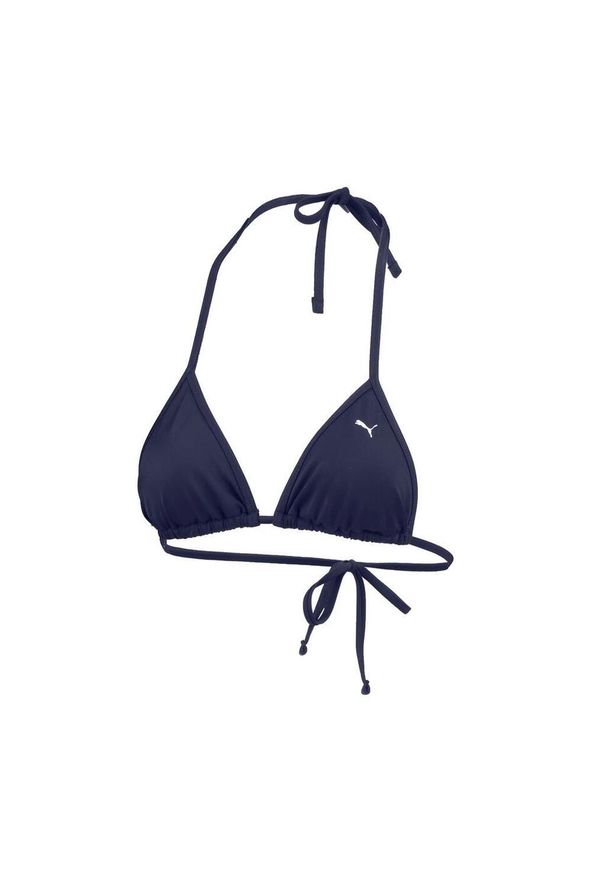 Damski trójkątny góra od bikini Puma, granatowy. Kolor: niebieski. Materiał: poliester