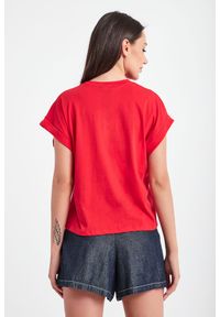 Emporio Armani Swimwear - T-shirt EMPORIO ARMANI SWIMWEAR. Materiał: materiał, bawełna. Długość rękawa: krótki rękaw. Długość: krótkie. Wzór: nadruk #4