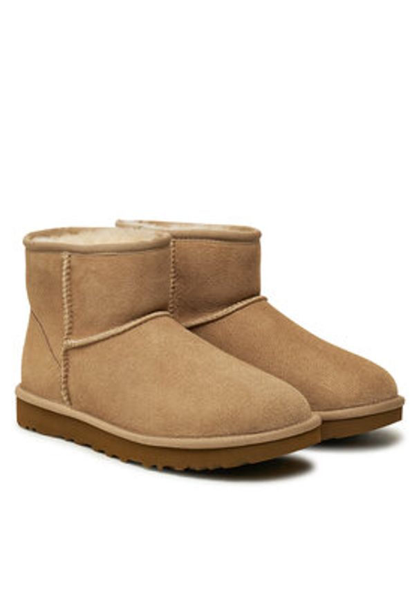 Ugg Śniegowce W Classic Mini II 1016222 Beżowy. Kolor: beżowy. Materiał: skóra