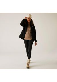 Regatta - Bluza damska z kapturem Elinn. Typ kołnierza: kaptur. Kolor: czarny. Materiał: polar. Sport: turystyka piesza #1