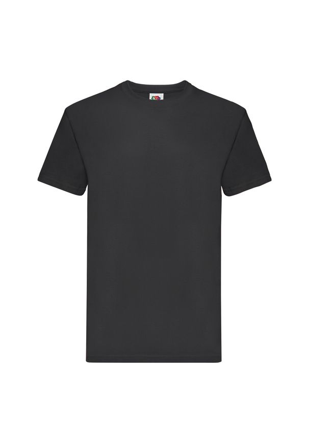 FRUIT OF THE LOOM - Koszulka Unisex Dla Dorosłych Super Premium. Kolor: czarny. Sport: turystyka piesza
