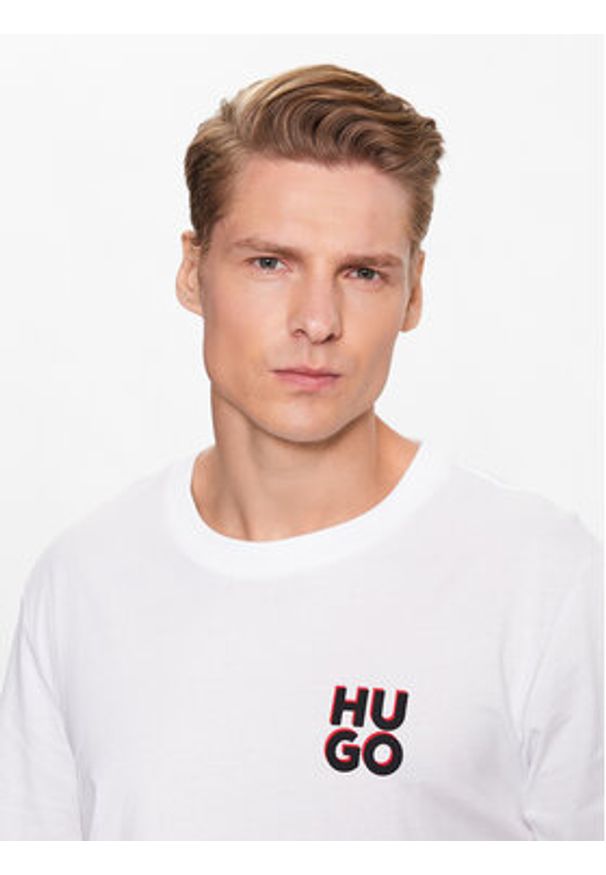 Hugo Komplet 2 t-shirtów 50492550 Biały Regular Fit. Kolor: biały. Materiał: bawełna